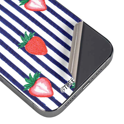 Bouffants and Broken Hearts Strawberries and Stripes iPhone 14 Pro Skin